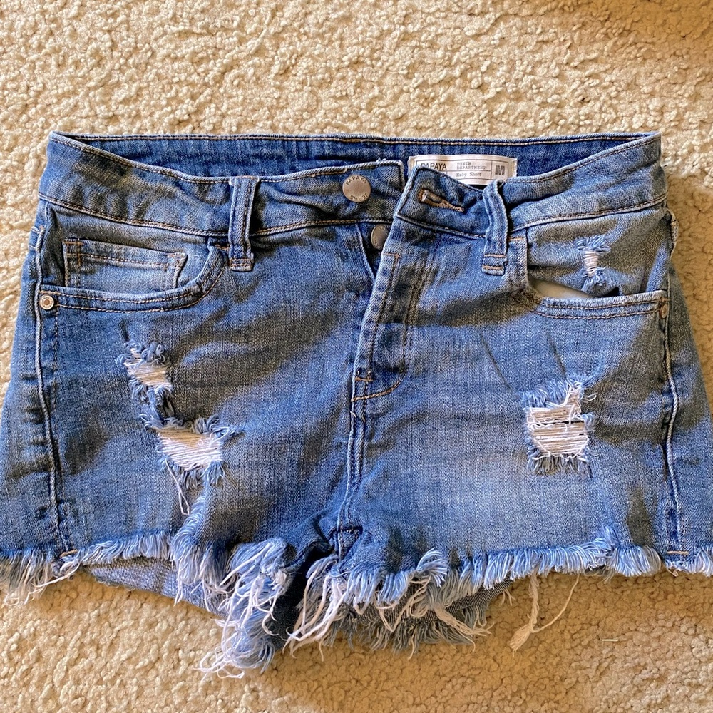 "Papaya High Rise Ruby Shorts" - Picture 2 of 2